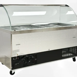 Salad Bar – Round Glass Mirror Cooling Center (PKE Made)
