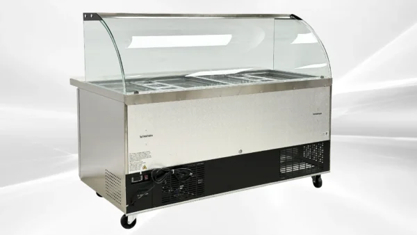 Salad Bar – Round Glass Mirror Cooling Center (PKE Made)