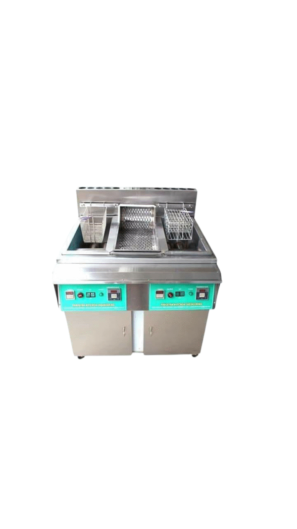 Fryer Double Tank with Chip Dum – 16+16L | Pakistan Kitchens